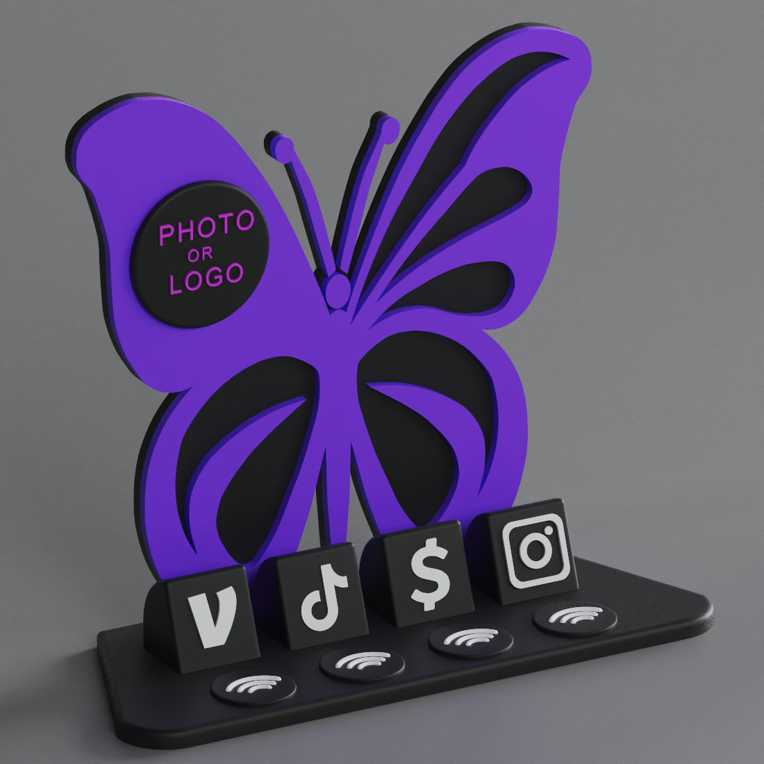 FlutterLink Stand – Midnight Bloom Edition