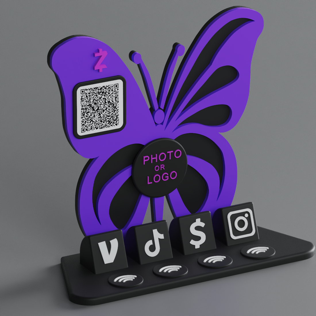FlutterLink Stand – Midnight Bloom Edition