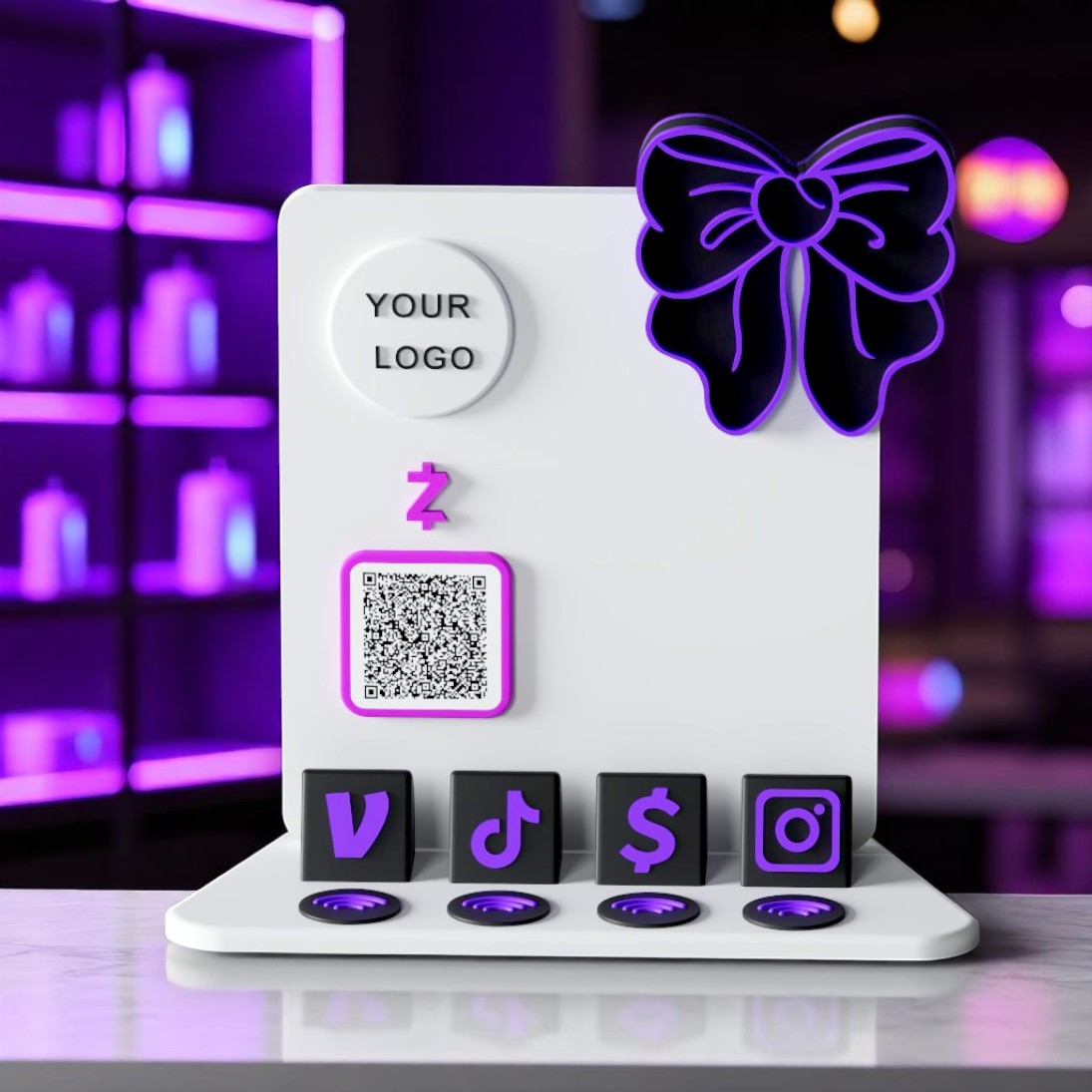 HaloBow Stand – Purple Sugar Edition