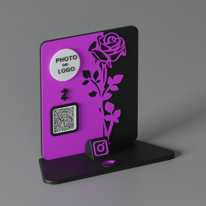RoseRift Stand – Amethyst Bloom Edition