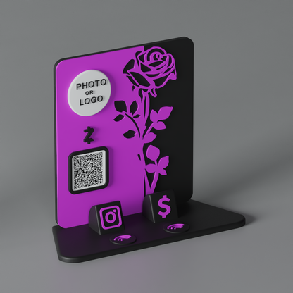 RoseRift Stand – Amethyst Bloom Edition
