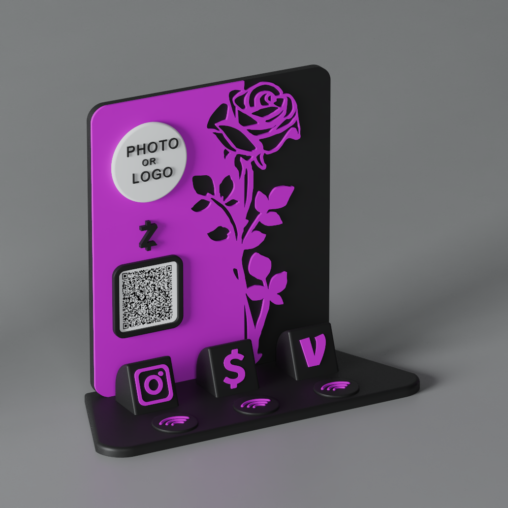 RoseRift Stand – Amethyst Bloom Edition
