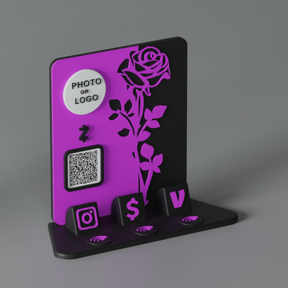 RoseRift Stand – Amethyst Bloom Edition