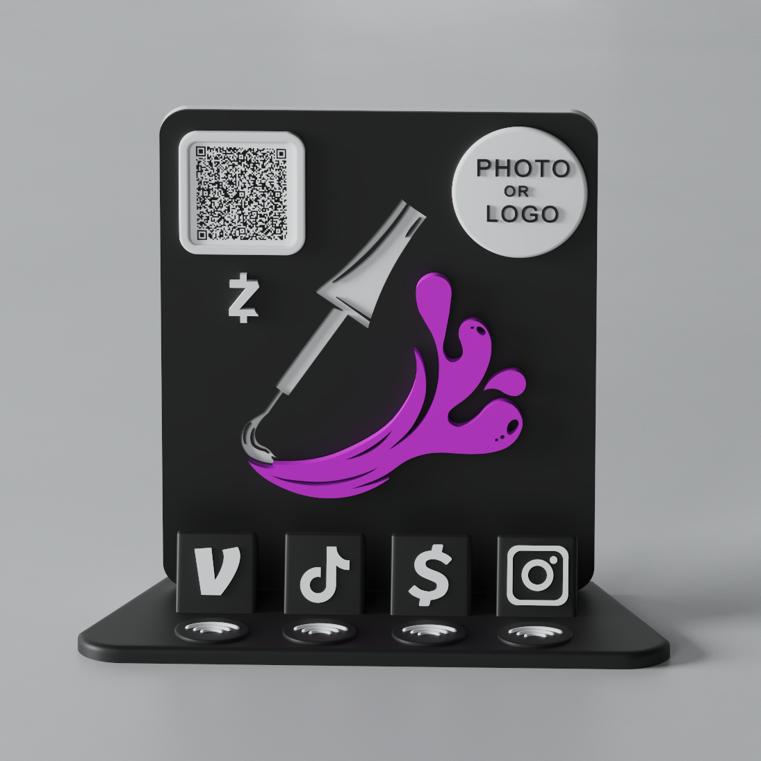PolishPop Stand – Violet Drip Edition