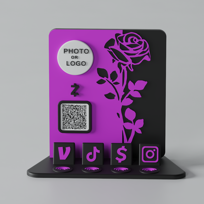 RoseRift Stand – Amethyst Bloom Edition