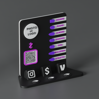 NailForm Stand – Violet Chrome Edition