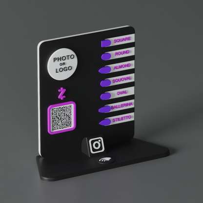 NailForm Stand – Violet Chrome Edition