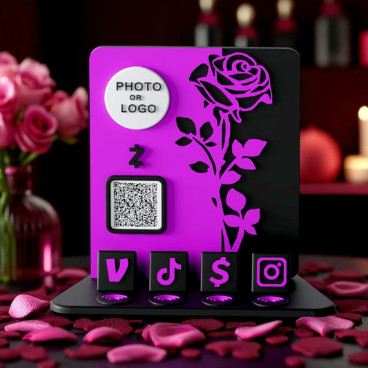 RoseRift Stand – Amethyst Bloom Edition