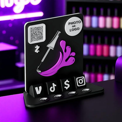 PolishPop Stand – Violet Drip Edition